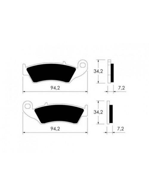Тормозные колодки V-Brakes P10744 органика