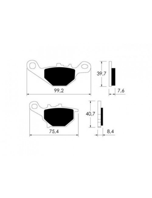 Тормозные колодки V-Brakes P10745 органика