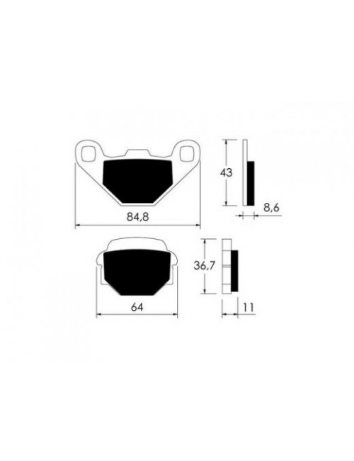 Тормозные колодки V-Brakes P10752 органика