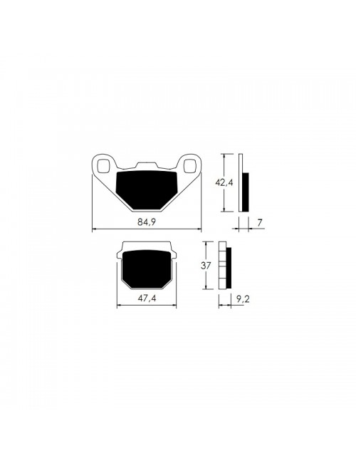 Тормозные колодки V-Brakes P10783 органика