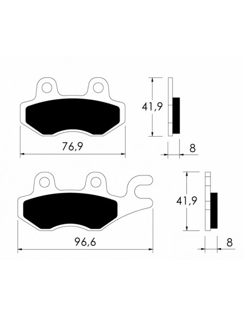 Тормозные колодки V-Brakes P10790 органика