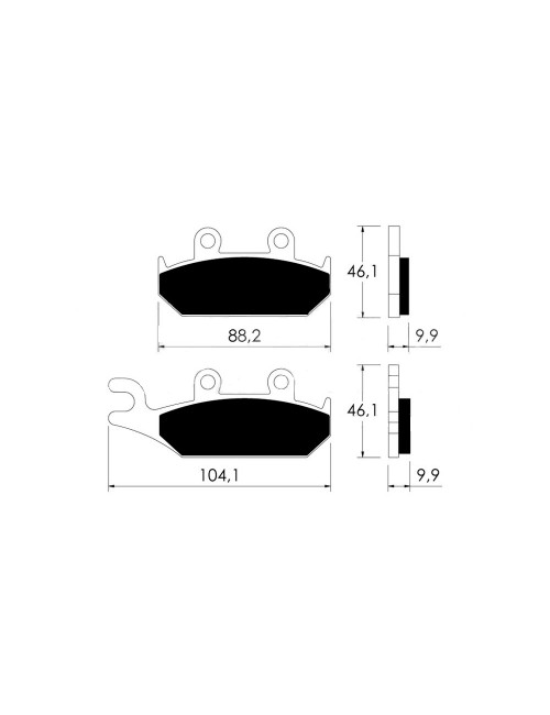 Тормозные колодки V-Brakes P10792 органика