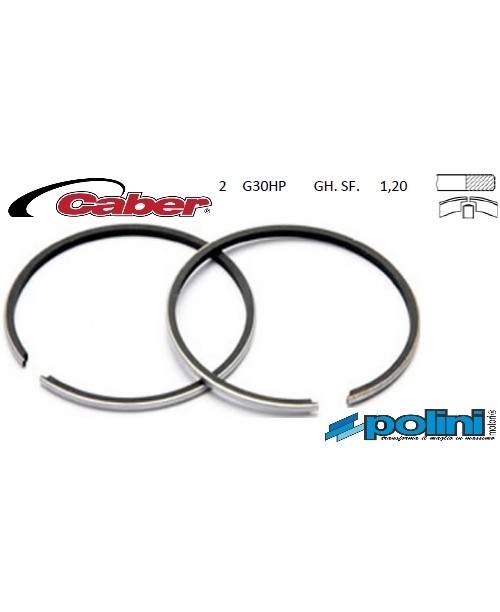 Кольца поршневые 2T  70cc Polini Aprilia/Yamaha/Honda Ø 47.60 METEOR