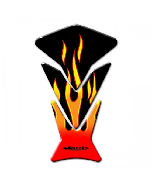 Наклейка на бак Ariete PUZZLE BLACK RED/YELLOW FLAMES