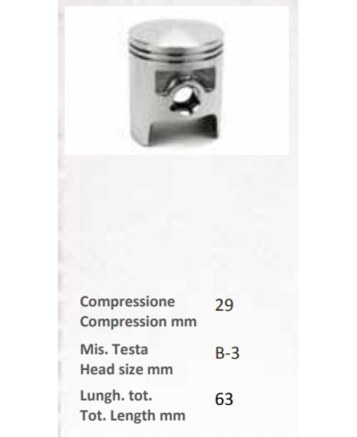 Поршень PEUGEOT SCOOTER 2T 100 CC. Ø 51 палец 14