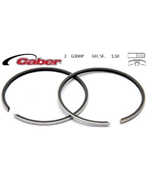 Кольца поршневые 2T 150cc PIAGGIO Hexagon/Skipper/SR/RUNNER Ø 61.40 METEOR