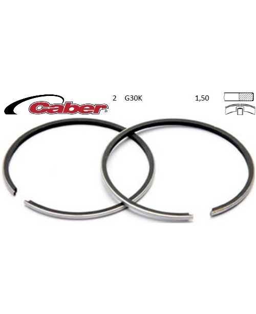 Кольца поршневые 2T 150cc PIAGGIO Hexagon/Skipper/SR/RUNNER Ø 60.60 Nikasil METEOR