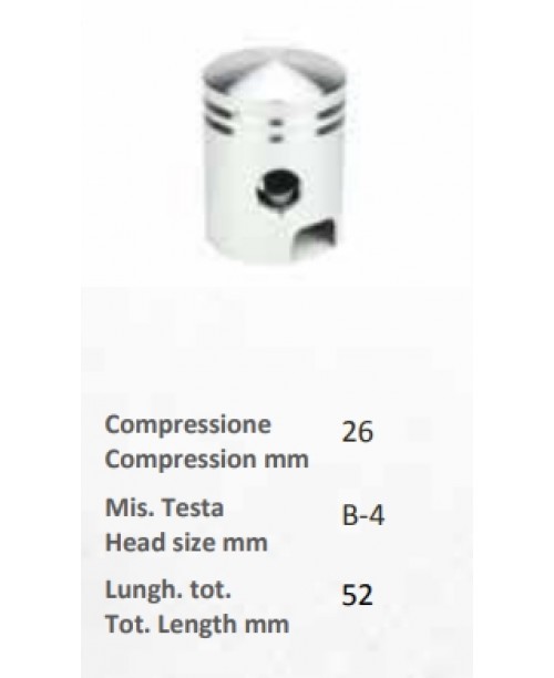Поршень PIAGGIO CIAO - палец 12 - кольца 2x2,5 мм - выпуклый - Ø 39.4