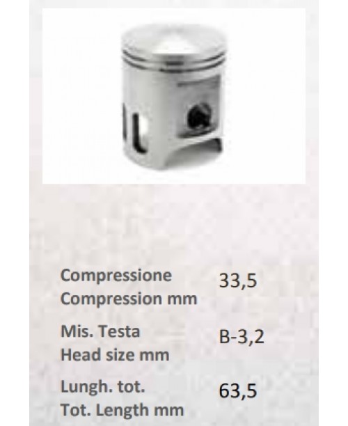 Поршень YAMAHA 100 CC. Ø 52.5 палец 14мм PC2008050