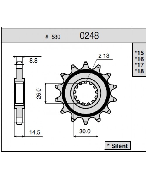 Звезда приводная передняя SUNSTAR HONDA 750/900 16