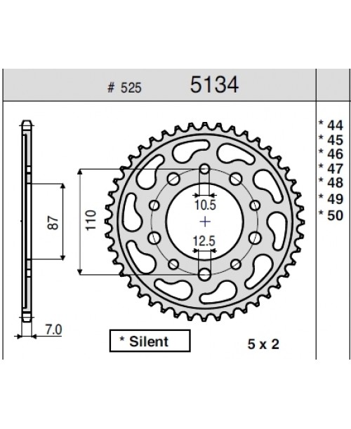Звезда приводная задняя SUZUKI 400