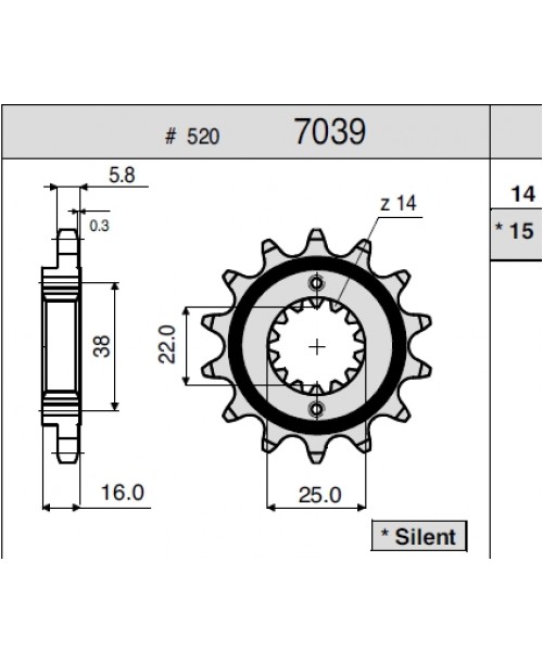 Звезда приводная передняя DUCATI 906
