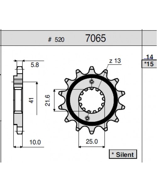 Звезда приводная передняя HONDA