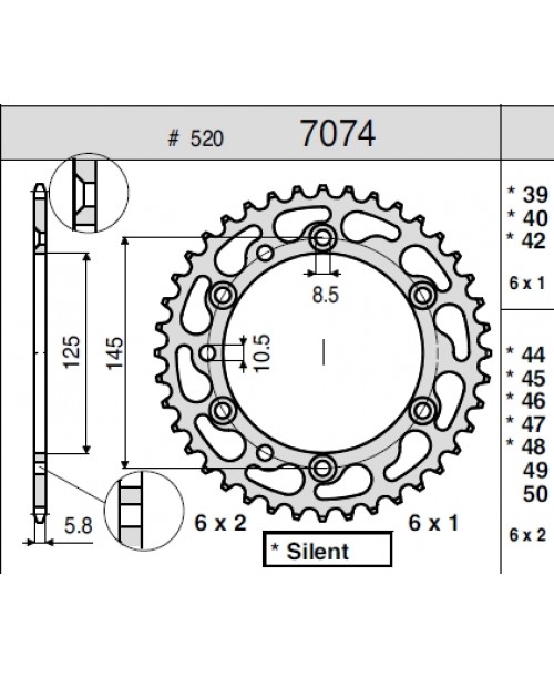 Звезда приводная задняя YAMAHA