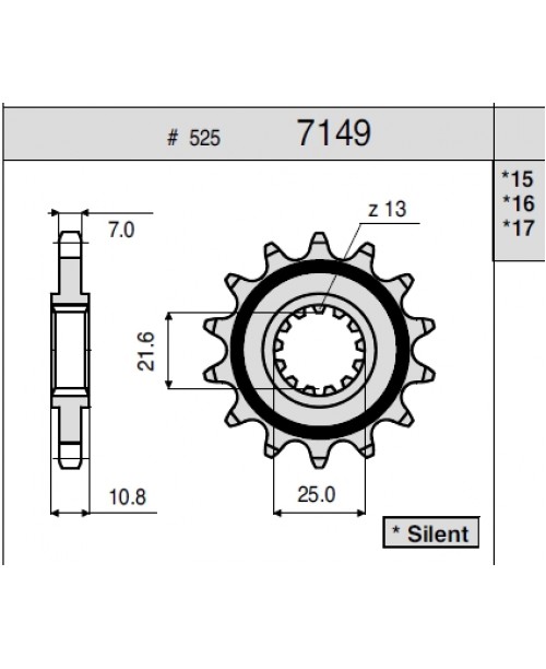 Звезда приводная передняя YAMAHA 850 TDM 97