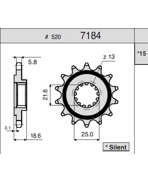 Звезда приводная передняя KAWASAKI 750 Z
