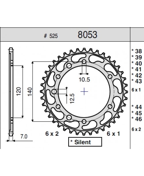 Звезда приводная задняя SUZUKI GSX R 600 97 JTR498.46