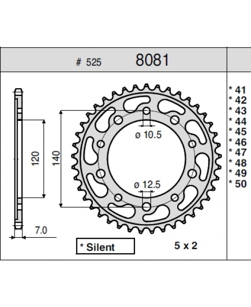 Звезда приводная задняя SUNSTAR SUZUKI JTR1792.41