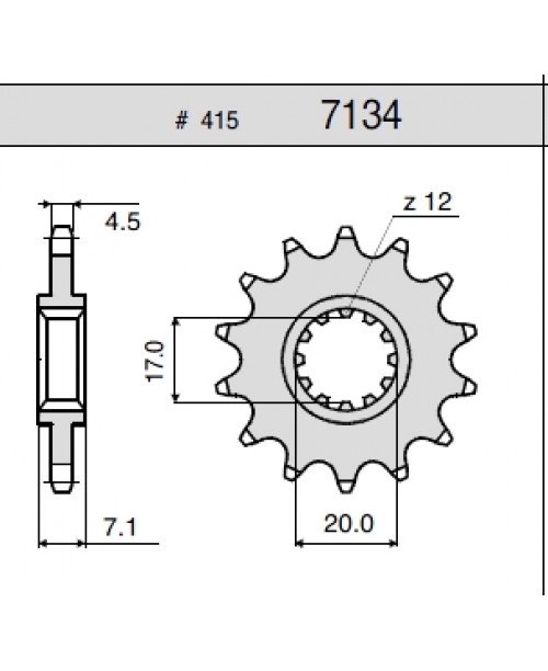 Звезда приводная передняя APRILIA 95