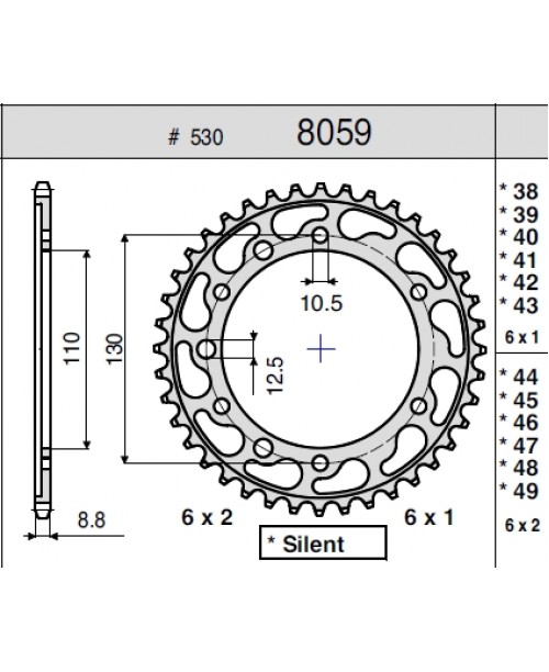 Звезда приводная задняя YAMAHA YZF 1000 R1 JTR479.41