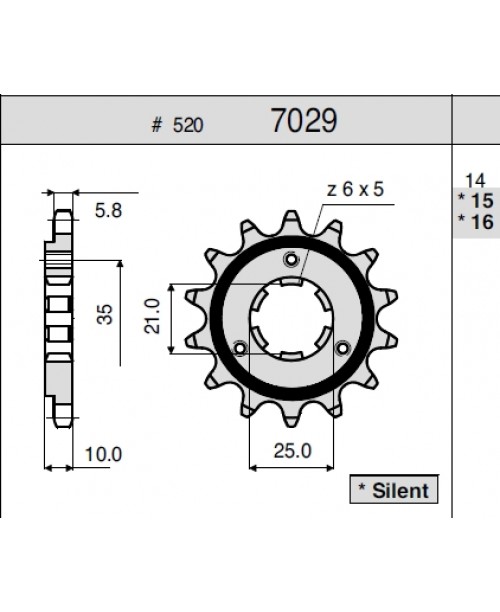 Звезда приводная передняя SUZUKI 750 JTF728.15