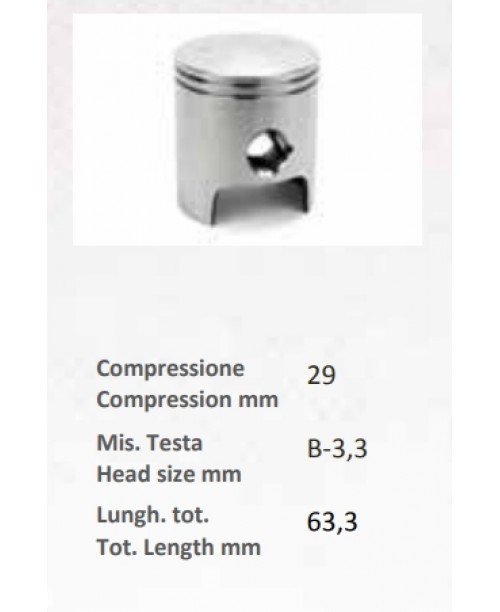 Поршень ROTAX 125 APRILIA 125 2T (cil. alum) Ø 53.98 SEL. C