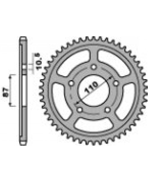 Звезда приводная задняя SUZUKI Z44 C45 C.525 JTR807.44