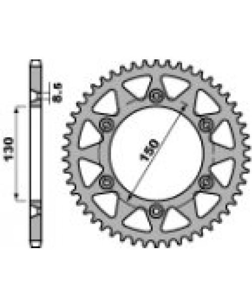 Звезда Приводная задняя YZ125/250 Z48 ERGAL C.520