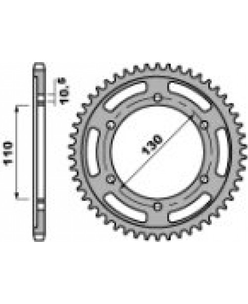 Звезда приводная задняя Z42 C45 KAWASAKI C.530 JTR479.42