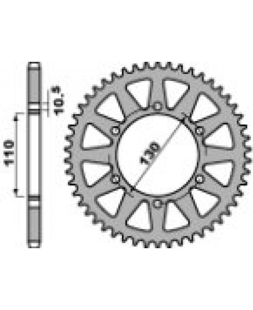 Звезда приводная задняя KAWASAKI 500 GPZ/ER5 Z42 C45 C.520 JTR486.42