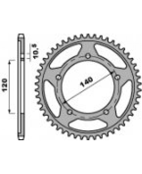 Звезда Приводная задняя SUZ GSXR 600/750 Z42 C45 C.525