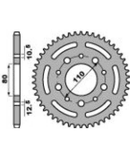 Звезда приводная задняя Z40 C45 C.525 JTR1332.40