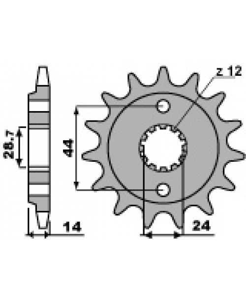 Звезда приводная передняя HONDA VT-C SHADOW Z17 C.525 JTF314.17