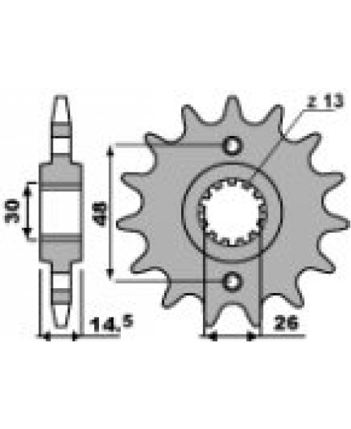 Звезда приводная передняя  HONDA Z15 18NC C.525 JTF1332.15