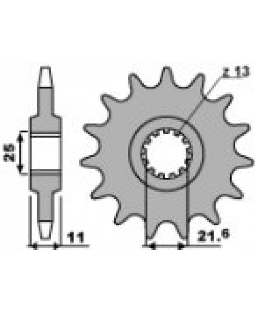 Звезда приводная передняя  YAMAHA Z16 18NC C.530 JTF580.16