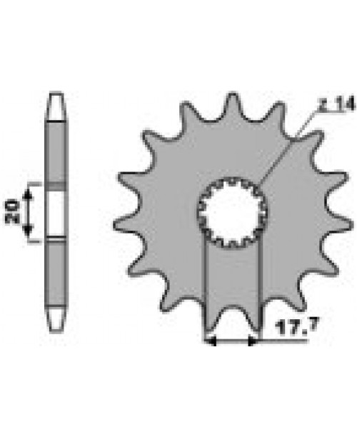 Звезда приводная передняя  YAMAHA Z18 18NC C.428 JTF558.18