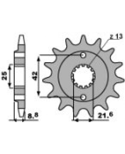 Звезда приводная передняя KAWASAKI Z17 18NC C.520 JTF512.17