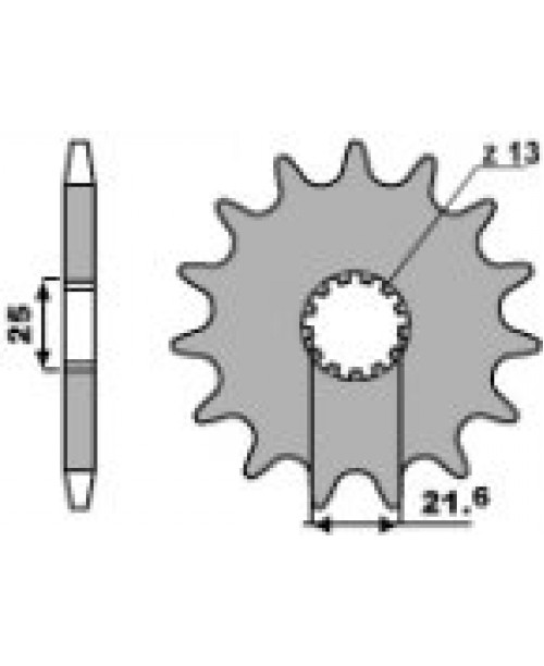 Звезда Приводная передняя  Z15 GSXR 600/750 C.525