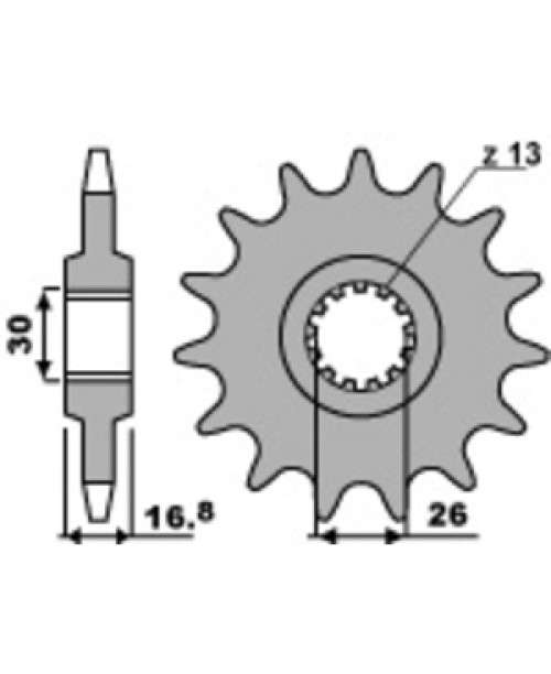 Звезда Приводная передняя  HONDA Z16 18NC C.525 JTF1370.16