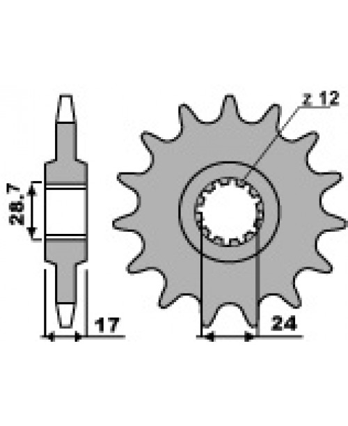 Звезда приводная передняя  CBR + HORNET Z15 18NC C.525 JTF1371.15