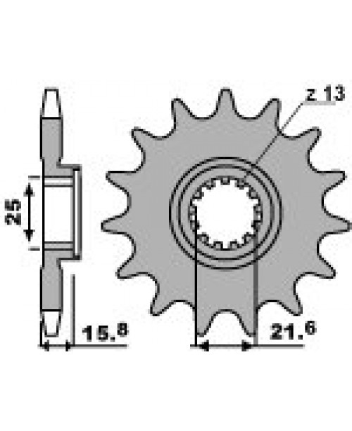 Звезда Приводная передняя  ZX6R Z15 18NC KAW C.525