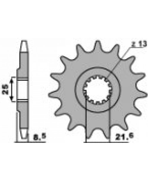 Звезда приводная передняя  Z16 18NC KAW ZX-9R 02-04+Z1000 JTF1537.16