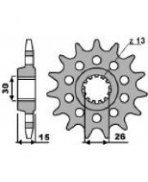 Звезда Приводная передняя  Z15 KAW Z750 18NC C.520 JTF1538.15