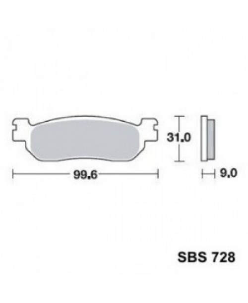 Тормозные колодки SBS 728LS синт