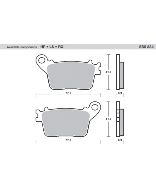 Тормозные колодки SBS 834LS синт
