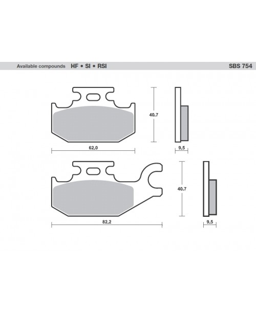 Тормозные колодки SBS 754SI синт