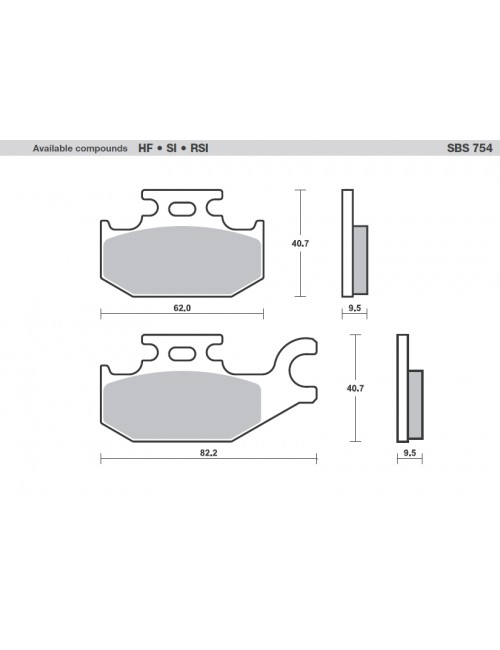 Тормозные колодки SBS 754SI синт