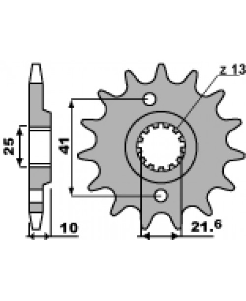 Звезда приводная передняя HONDA Z14 18NC C.520 JTF308.14