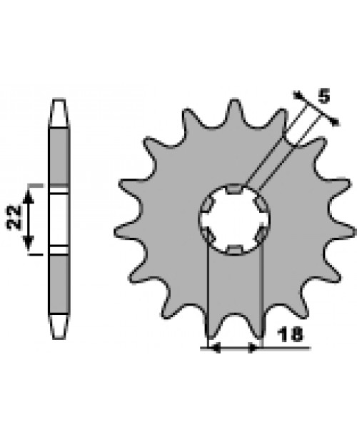 Звезда приводная передняя KAW KX 125 Z13 18NC C.520 JTF1445.13