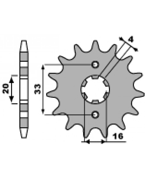 Звезда приводная передняя KAWASAKI Z12 18NC C.520 JTR460.12